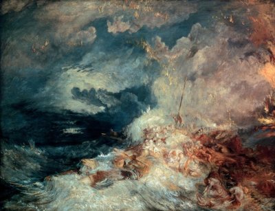 Fuoco in mare da Joseph Mallord William Turner